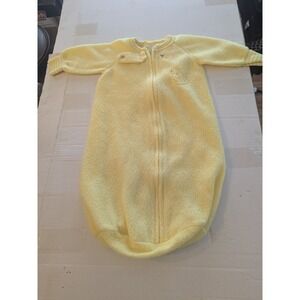 Vtg Bundles by Sterncraft Newborn Yellow Sleeper Sack Baby Plush Warm Safe Sleep